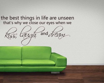 The Best Things in Life Quotes Wall  Art Stickers